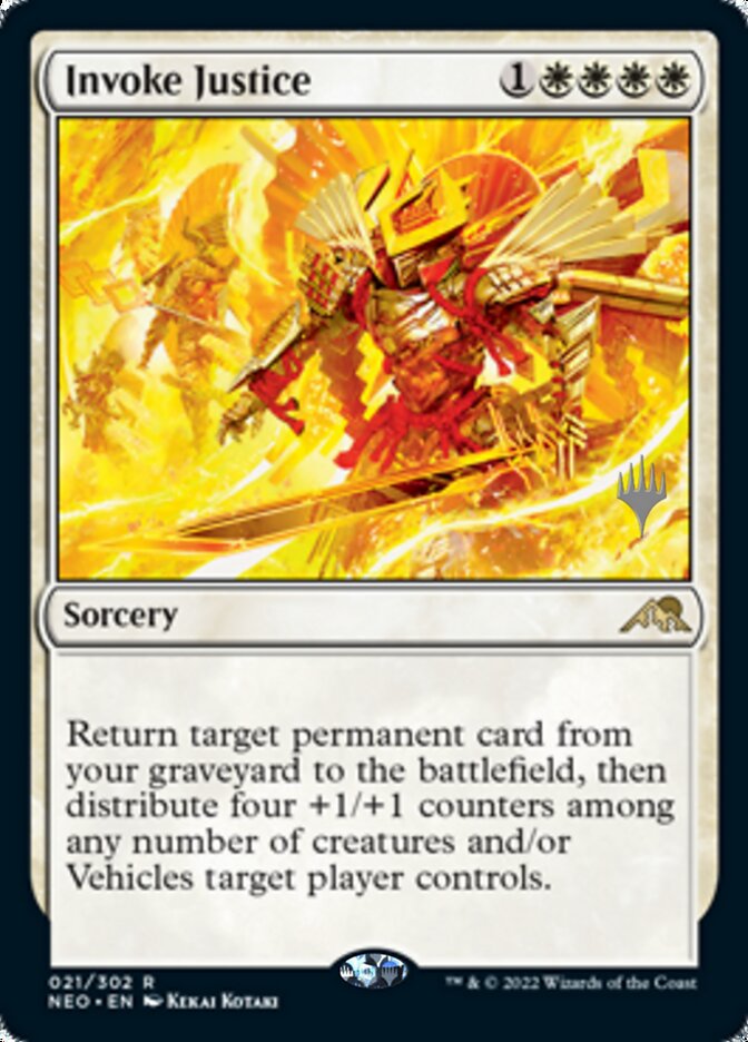 Invoke Justice (Promo Pack) [Kamigawa: Neon Dynasty Promos] | Good Games North