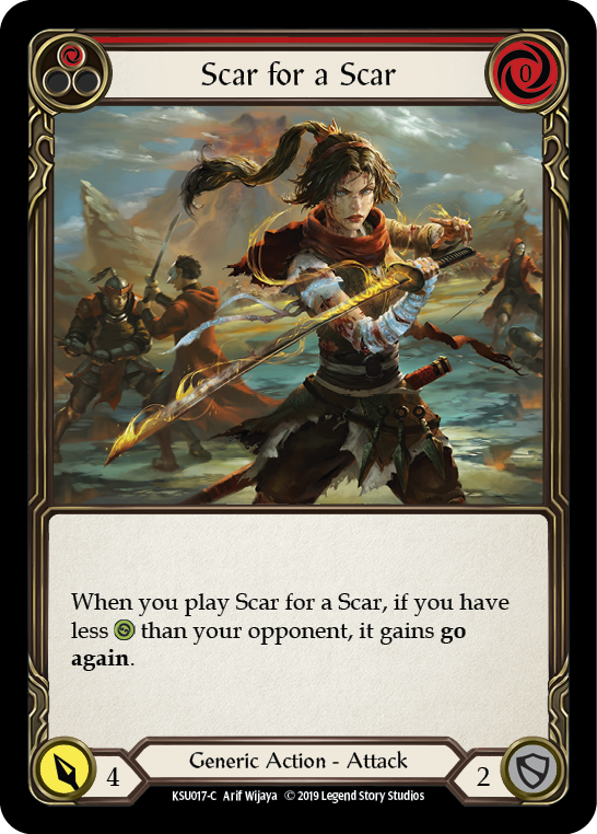 Scar for a Scar (Red) [KSU017-C] 1st Edition Normal | Good Games North