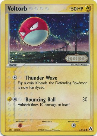 Voltorb (68/92) (Stamped) [EX: Legend Maker] | Good Games North