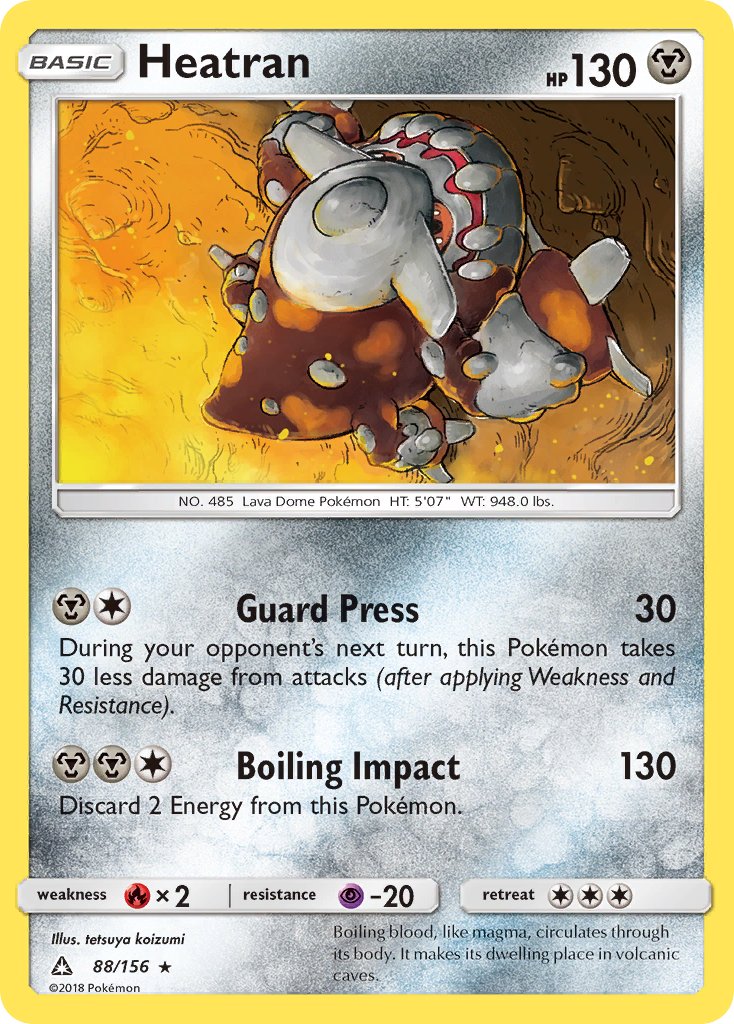 Heatran (88/156) (Prerelease Kit Exclusive) (Theme Deck Exclusive) [Sun & Moon: Ultra Prism] | Good Games North