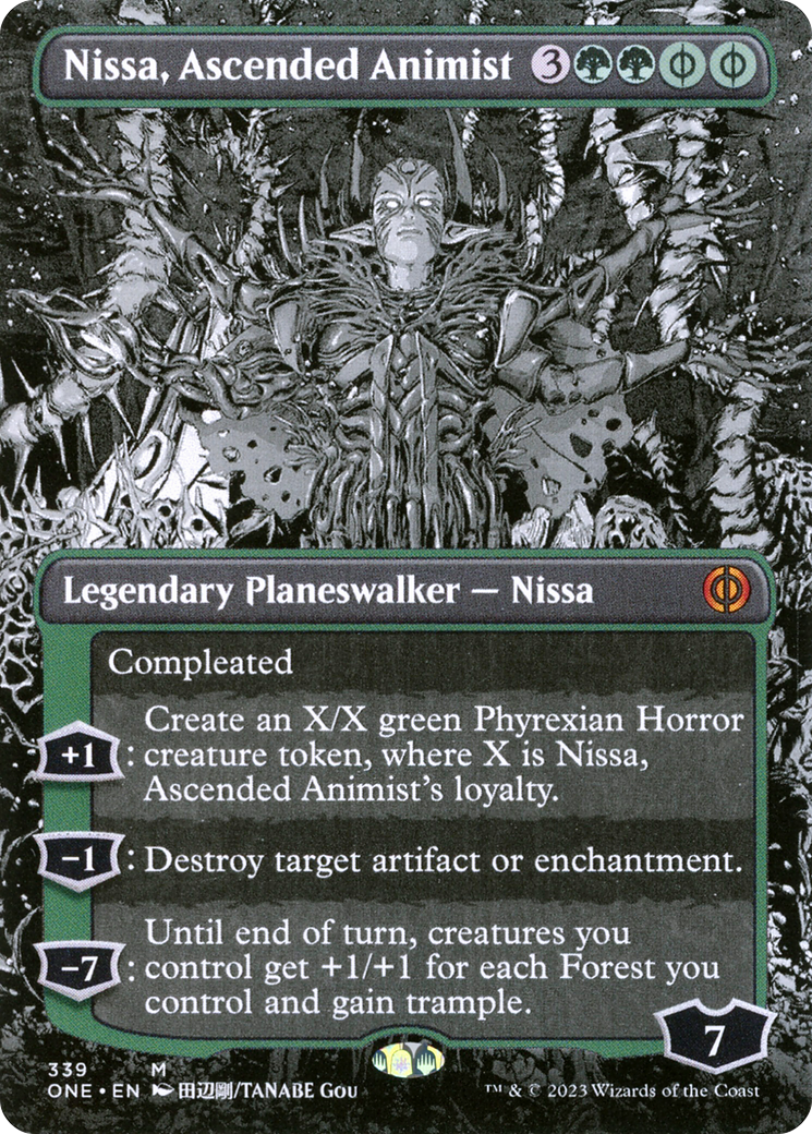 Nissa, Ascended Animist (Borderless Manga) [Phyrexia: All Will Be One] | Good Games North