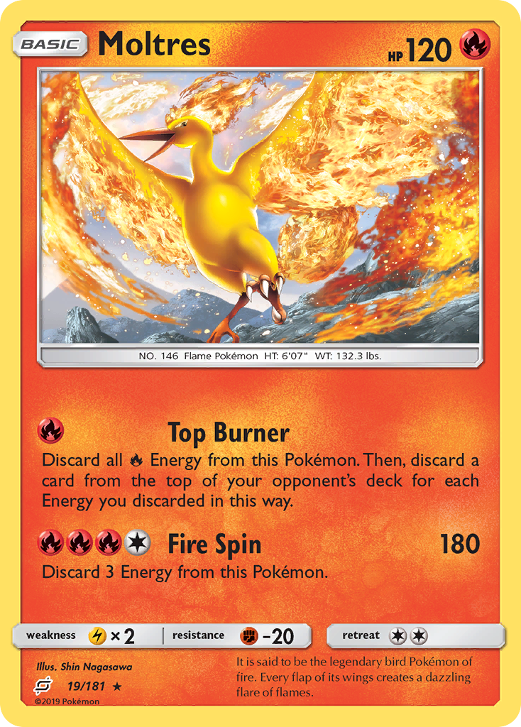 Moltres (19/181) [Sun & Moon: Team Up] | Good Games North