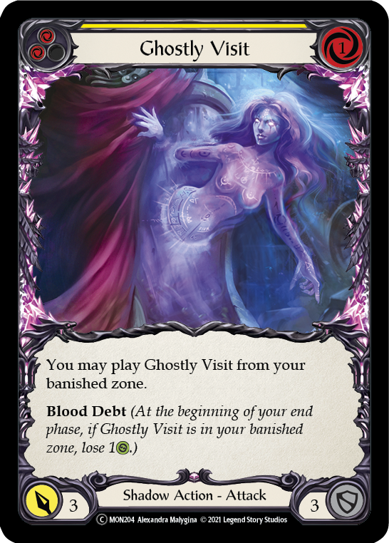 Ghostly Visit (Yellow) [U-MON204-RF] Unlimited Rainbow Foil | Good Games North