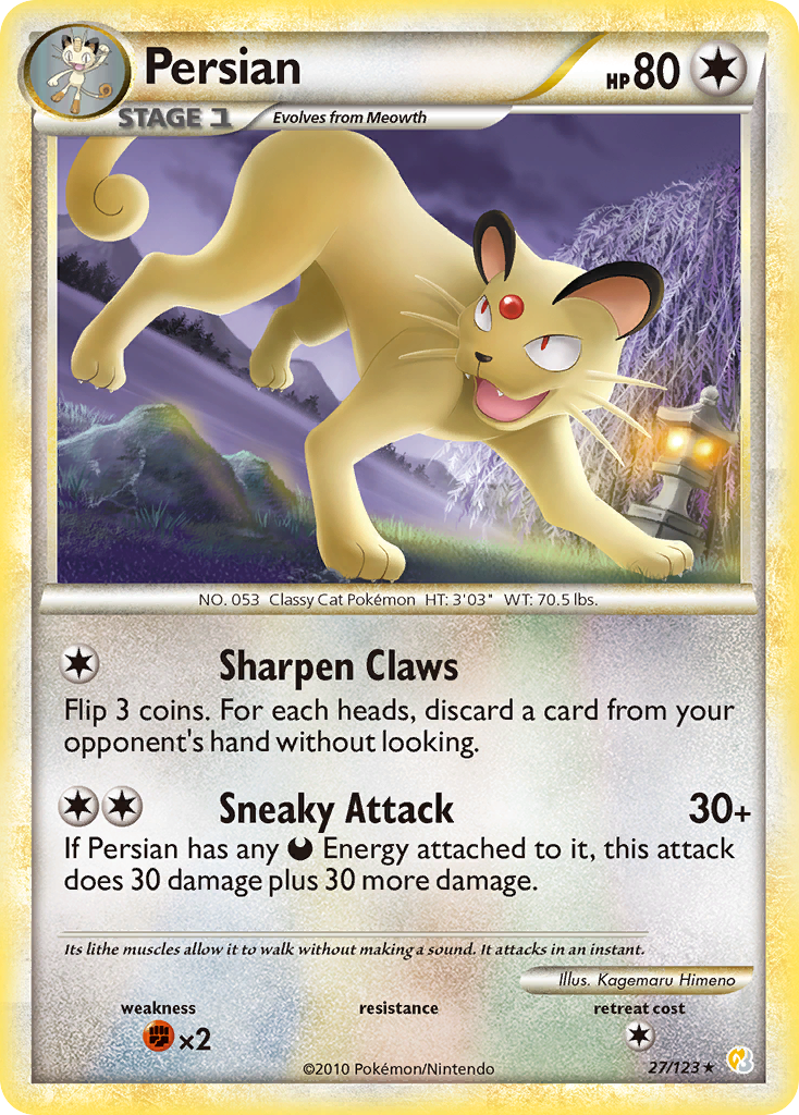 Persian (27/123) [HeartGold & SoulSilver: Base Set] | Good Games North