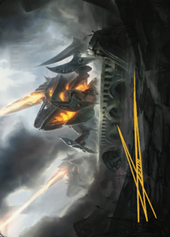 Skitterbeam Battalion Art Card (Gold-Stamped Signature) [The Brothers' War Art Series] | Good Games North