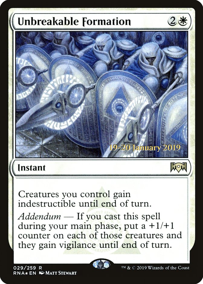 Unbreakable Formation [Ravnica Allegiance Prerelease Promos] | Good Games North
