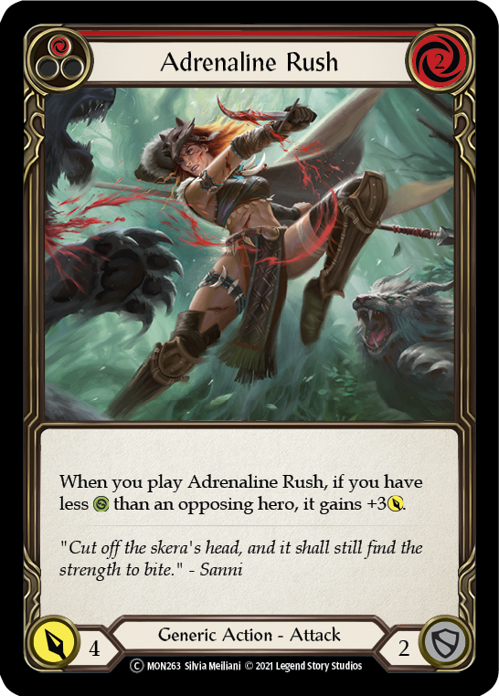 Adrenaline Rush (Red) [U-MON263-RF] Unlimited Rainbow Foil | Good Games North