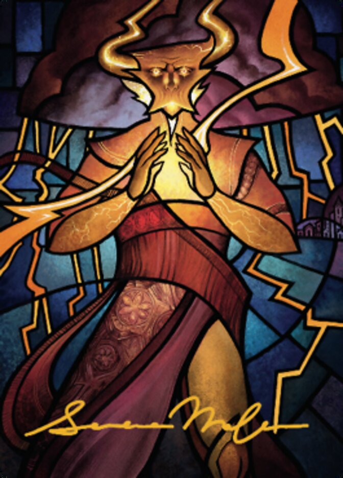 Najal, the Storm Runner Art Card (Gold-Stamped Signature) [Dominaria United Art Series] | Good Games North