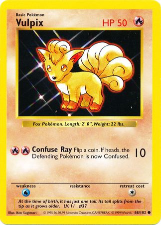 Vulpix (68/102) [Base Set Shadowless Unlimited] | Good Games North
