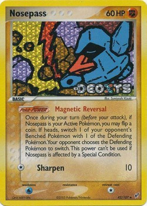 Nosepass (42/107) (Stamped) [EX: Deoxys] | Good Games North