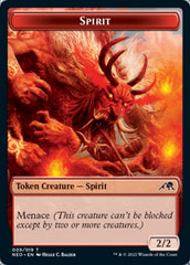 Smoke Blessing // Spirit (009) Double-sided Token [Kamigawa: Neon Dynasty Commander Tokens] | Good Games North
