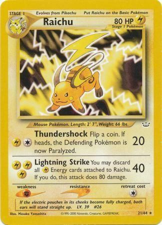 Raichu (21/64) [Neo Revelation Unlimited] | Good Games North