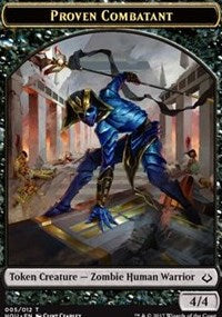 Proven Combatant // Cat Double-sided Token [Hour of Devastation Tokens] | Good Games North