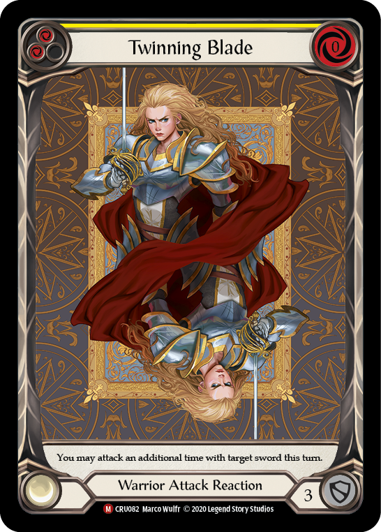 Twinning Blade [CRU082] 1st Edition Extended Art Rainbow Foil | Good Games North