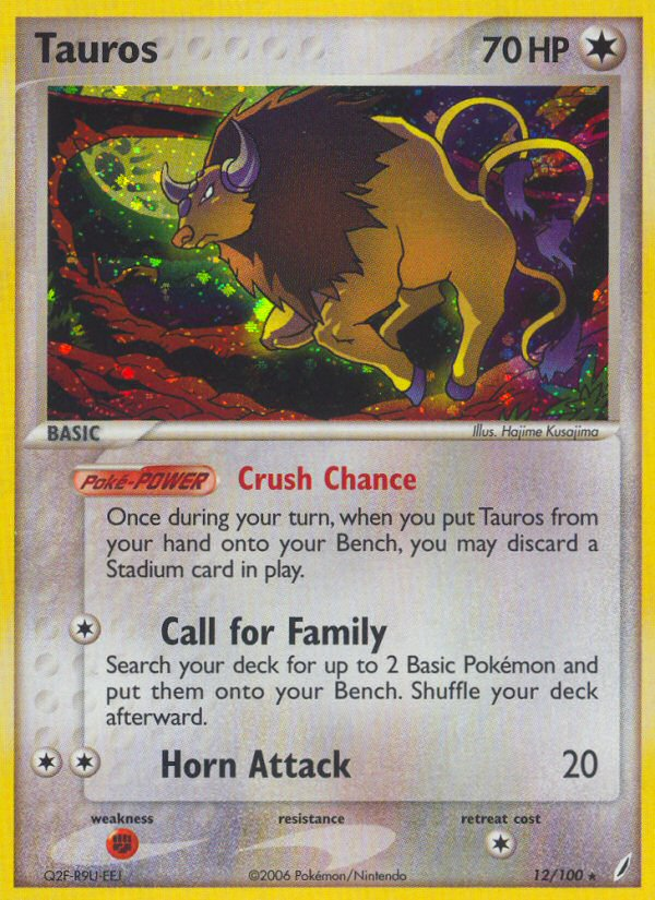 Tauros (12/100) [EX: Crystal Guardians] | Good Games North