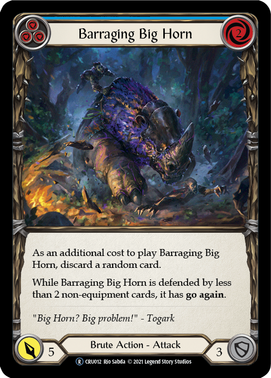 Barraging Big Horn (Blue) [U-CRU012] Unlimited Normal | Good Games North