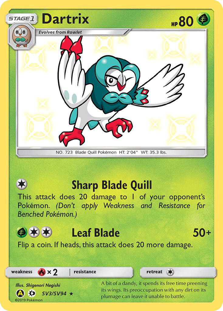 Dartrix (SV3/SV94) [Sun & Moon: Hidden Fates - Shiny Vault] | Good Games North