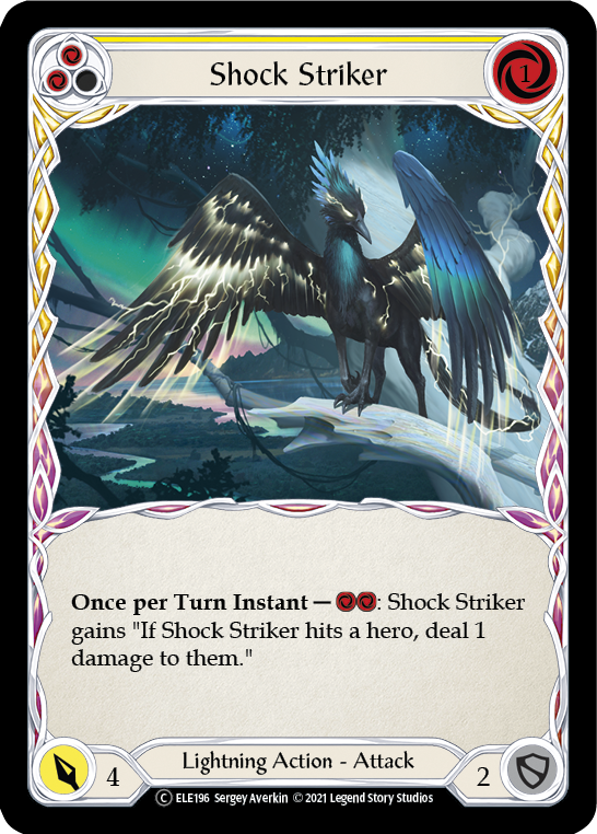 Shock Striker (Yellow) [U-ELE196] Unlimited Rainbow Foil | Good Games North
