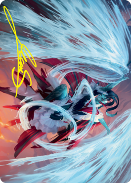 Torrent Sculptor Art Card (Gold-Stamped Signature) [Strixhaven: School of Mages Art Series] | Good Games North