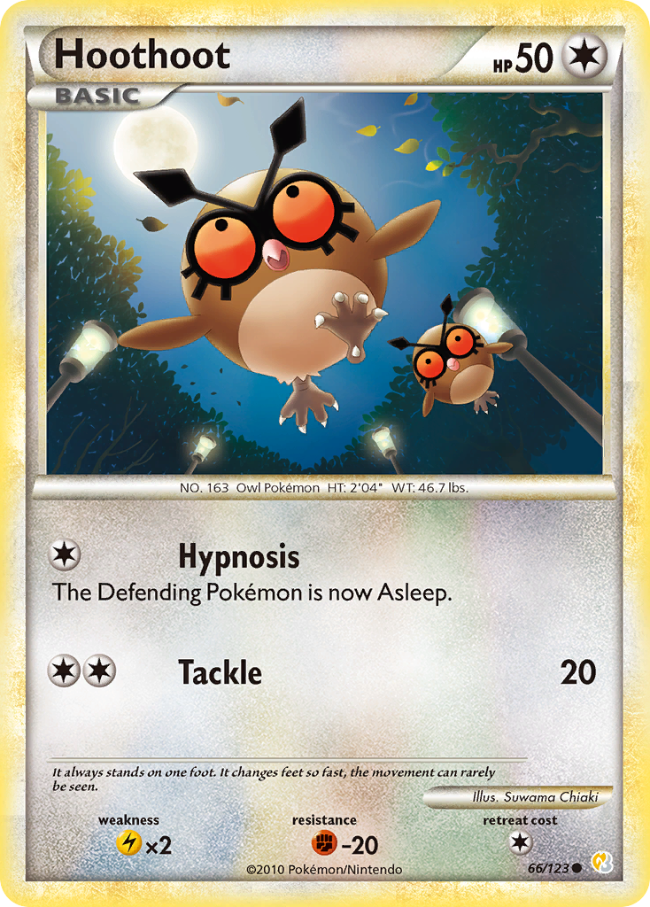 Hoothoot (66/123) [HeartGold & SoulSilver: Base Set] | Good Games North