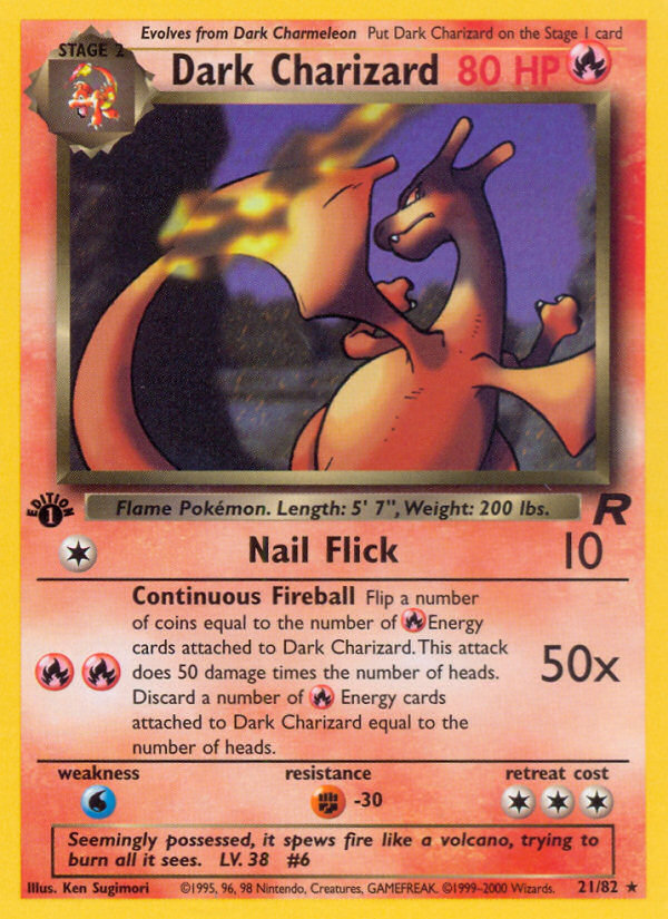 Dark Charizard (21/82) [Team Rocket 1st Edition] | Good Games North
