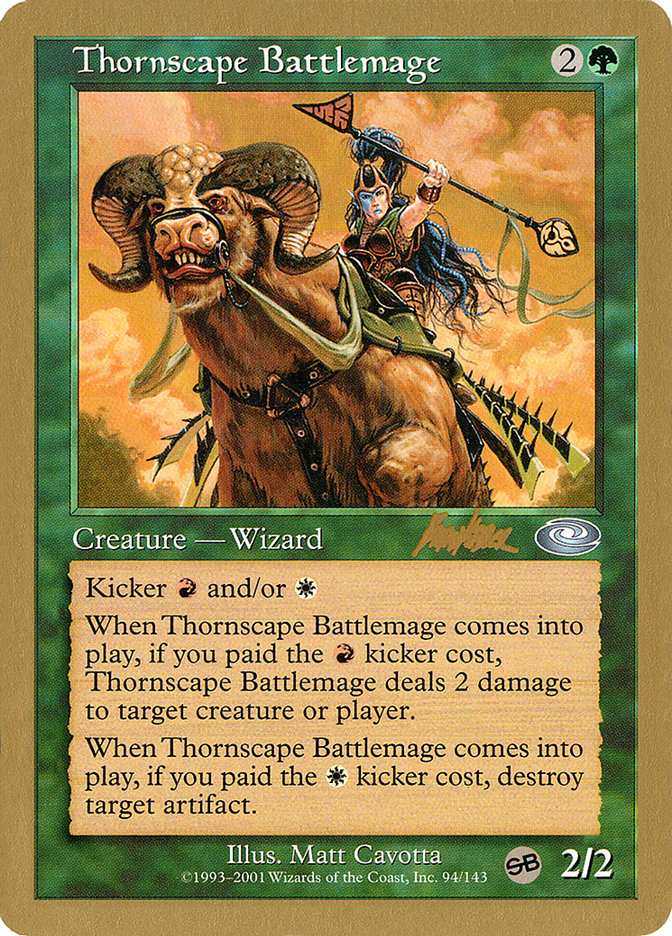 Thornscape Battlemage (Brian Kibler) (SB) [World Championship Decks 2002] | Good Games North