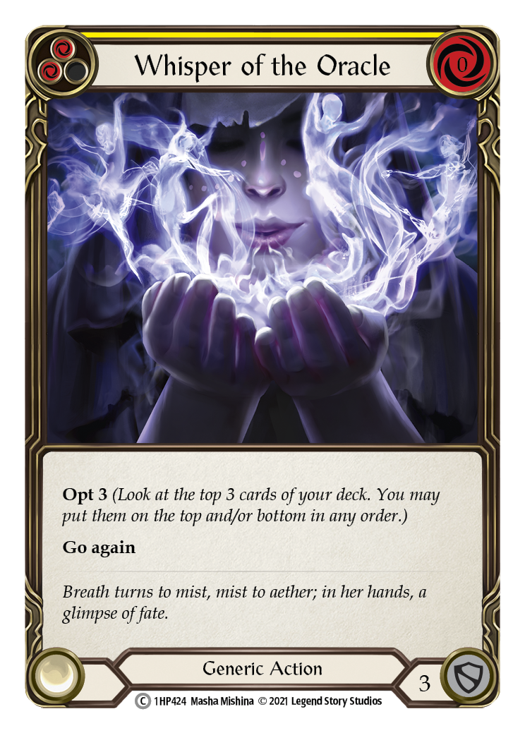 Whisper of the Oracle (Yellow) [1HP424] | Good Games North