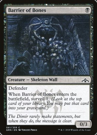 Barrier of Bones [Guilds of Ravnica] | Good Games North