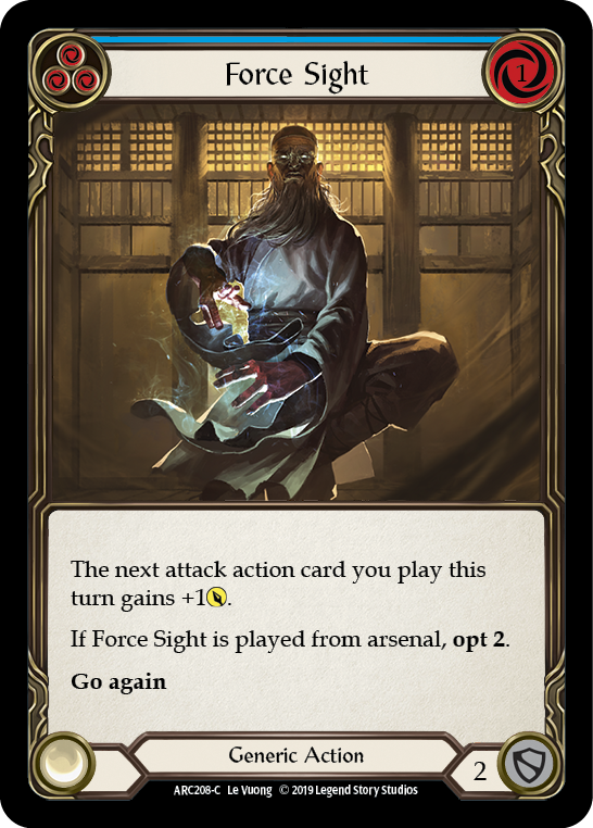 Force Sight (Blue) [ARC208-C] 1st Edition Rainbow Foil | Good Games North