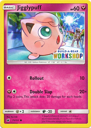 Jigglypuff (71/111) (Build A Bear Workshop Exclusive) [Sun & Moon: Crimson Invasion] | Good Games North