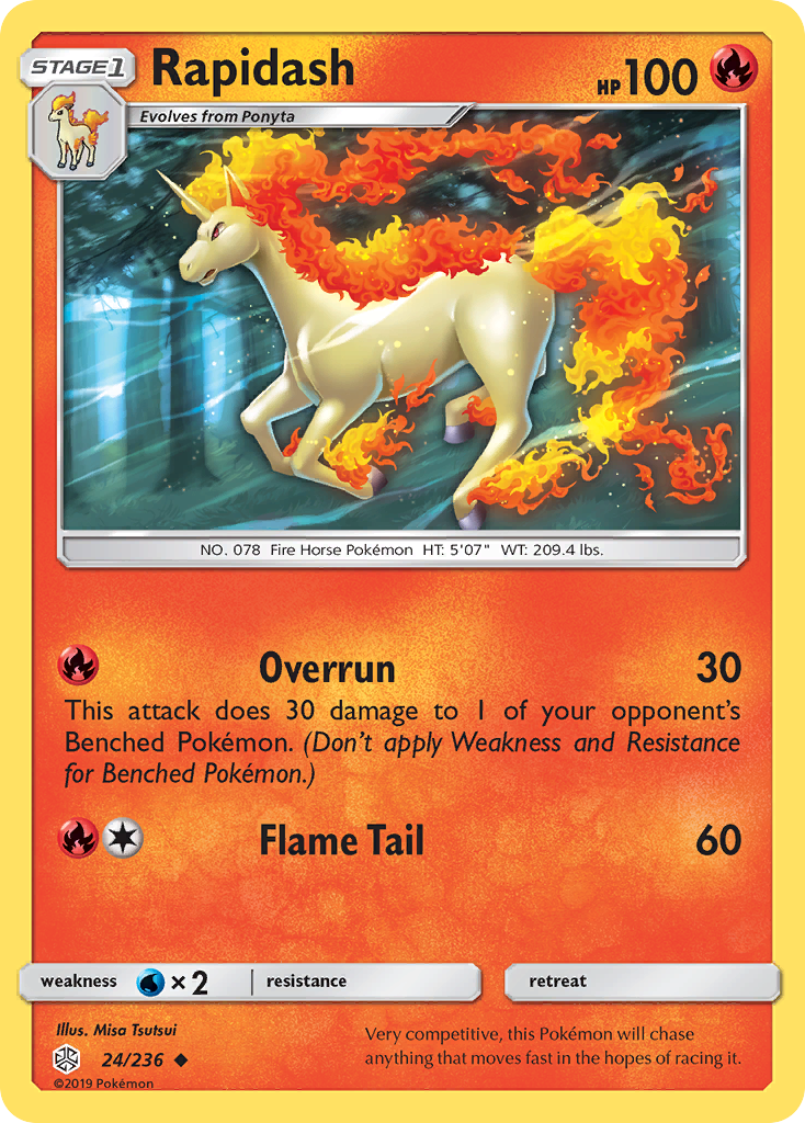 Rapidash (24/236) [Sun & Moon: Cosmic Eclipse] | Good Games North