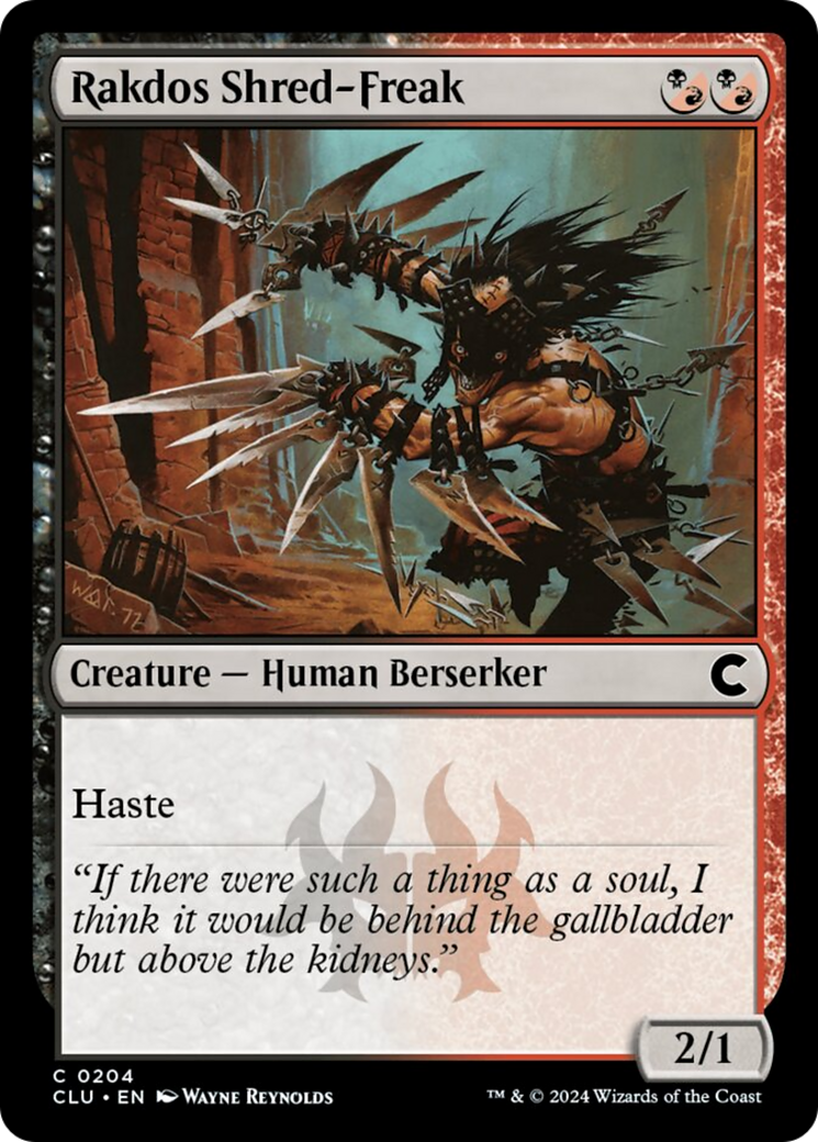 Rakdos Shred-Freak [Ravnica: Clue Edition] | Good Games North