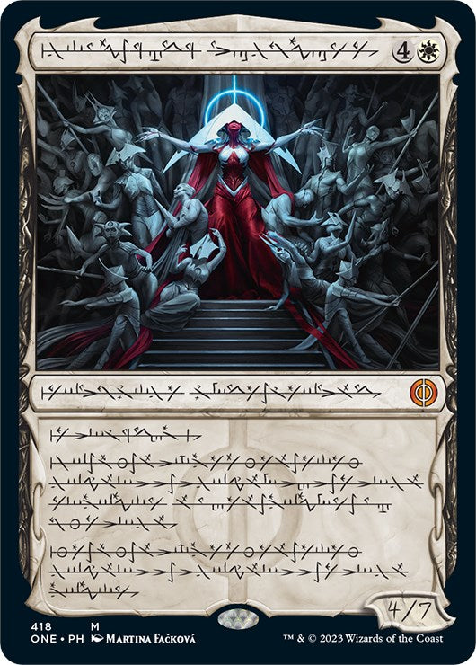 Elesh Norn, Mother of Machines (Phyrexian Step-and-Compleat Foil) [Phyrexia: All Will Be One] | Good Games North