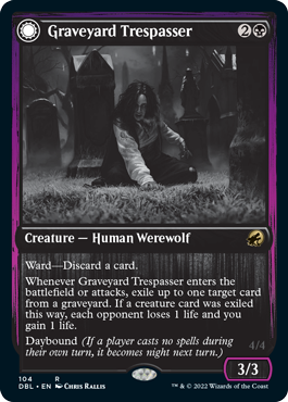 Graveyard Trespasser // Graveyard Glutton [Innistrad: Double Feature] | Good Games North