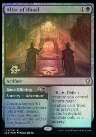 Altar of Bhaal // Bone Offering [Commander Legends: Battle for Baldur's Gate Prerelease Promos] | Good Games North