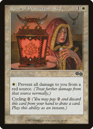 Rune of Protection: Red [Urza's Saga] | Good Games North