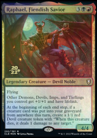 Raphael, Fiendish Savior [Commander Legends: Battle for Baldur's Gate Prerelease Promos] | Good Games North