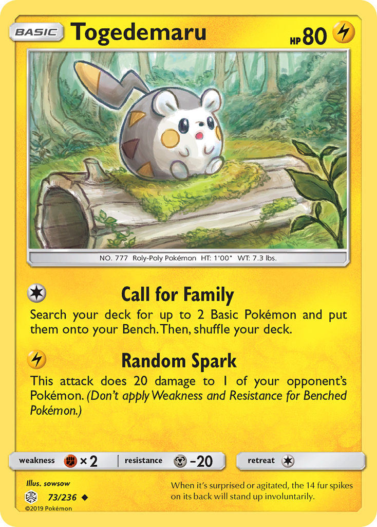 Togedemaru (73/236) [Sun & Moon: Cosmic Eclipse] | Good Games North