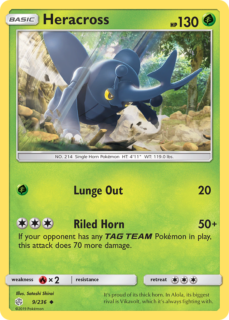 Heracross (9/236) [Sun & Moon: Cosmic Eclipse] | Good Games North