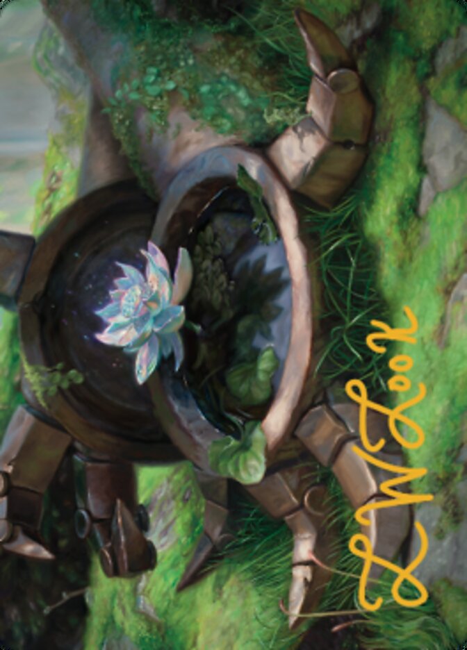 Timeless Lotus Art Card (Gold-Stamped Signature) [Dominaria United Art Series] | Good Games North