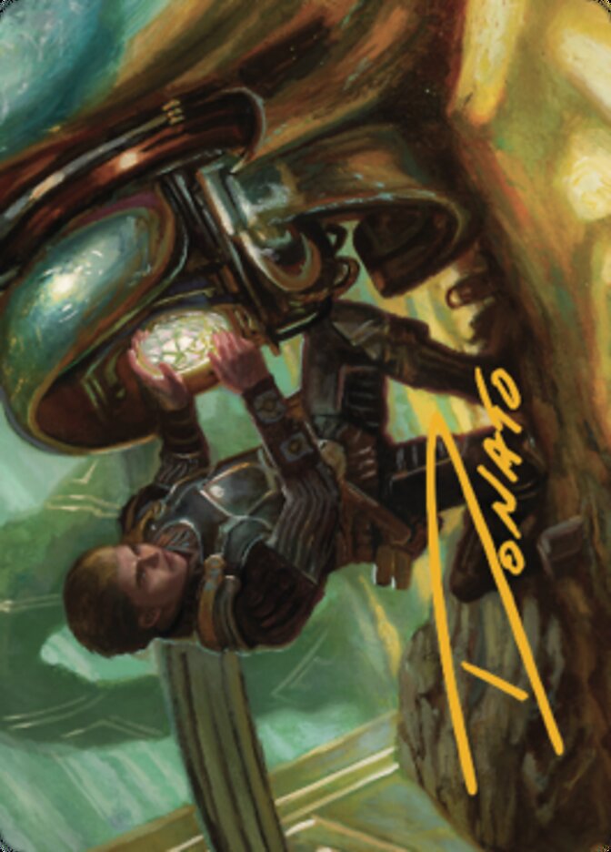 Urza, Powerstone Prodigy Art Card (Gold-Stamped Signature) [The Brothers' War Art Series] | Good Games North