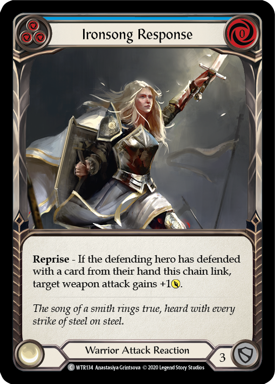 Ironsong Response (Blue) [U-WTR134] (Welcome to Rathe Unlimited)  Unlimited Rainbow Foil | Good Games North