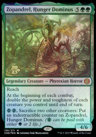 Zopandrel, Hunger Dominus [Phyrexia: All Will Be One Prerelease Promos] | Good Games North