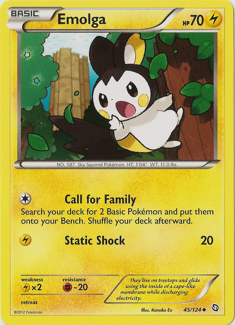 Emolga (45/124) [Black & White: Dragons Exalted] | Good Games North