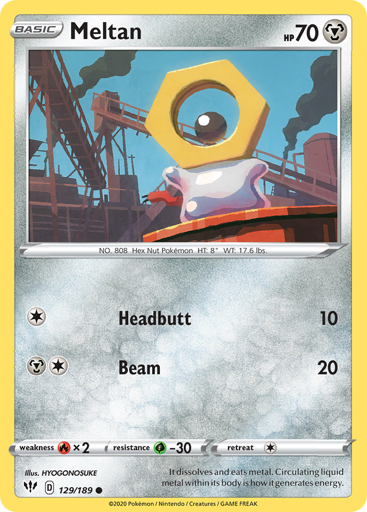 Meltan (129/189) [Sword & Shield: Darkness Ablaze] | Good Games North