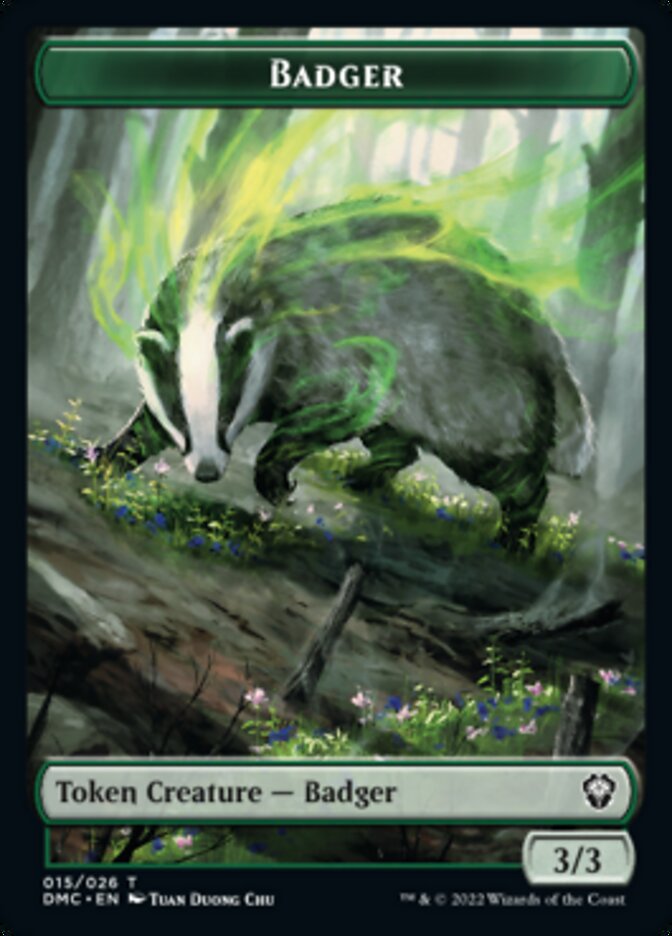 Bird (002) // Badger Double-sided Token [Dominaria United Tokens] | Good Games North