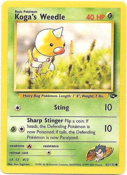 Koga's Weedle (82/132) [Gym Challenge Unlimited] | Good Games North