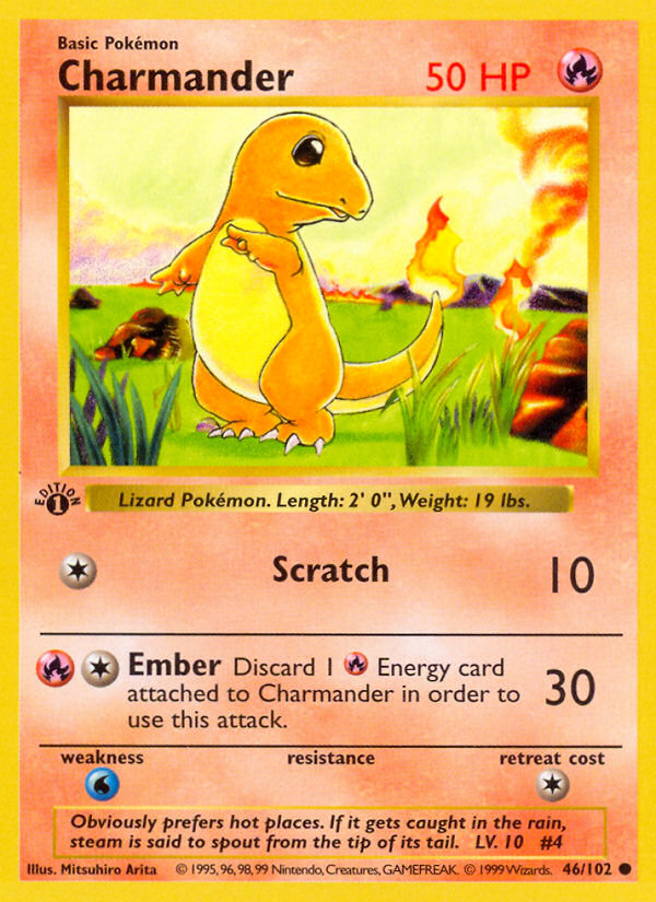 Charmander (46/102) (Shadowless) [Base Set 1st Edition] | Good Games North