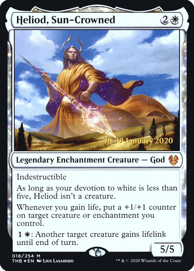 Heliod, Sun-Crowned [Theros Beyond Death Prerelease Promos] | Good Games North