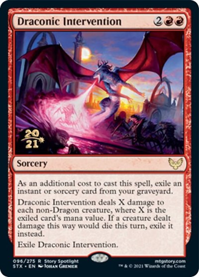 Draconic Intervention [Strixhaven: School of Mages Prerelease Promos] | Good Games North